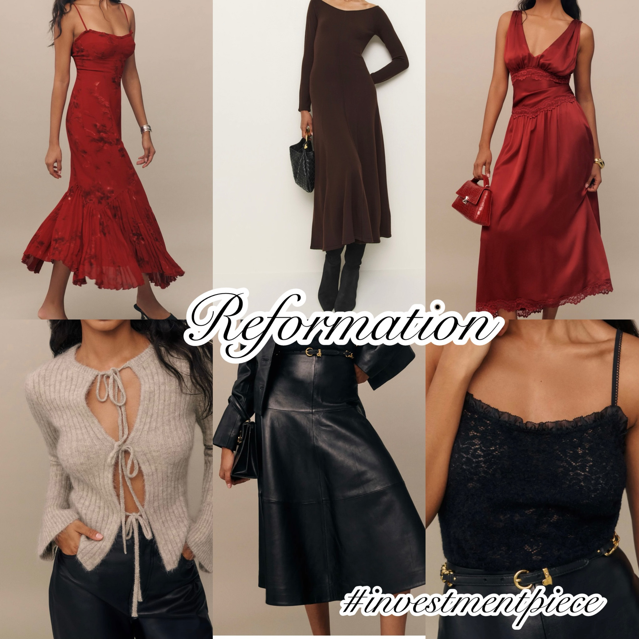 From cashmere to knits, silks, faux leather and more- reds and neutrals to get you through the first few weeks of transitioning into fall #investmentpiece 

#LTKStyleTip #LTKSeasonal