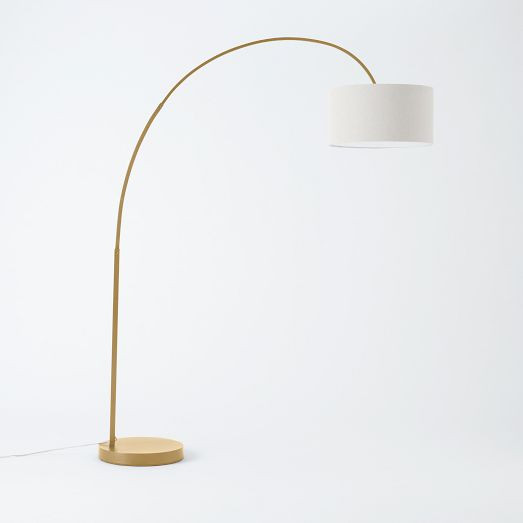Overarching Linen Shade Floor Lamp (79") | West Elm (US)