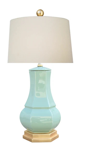 Chunky Garden Green Lamp with Crystal Base | The Enchanted Home