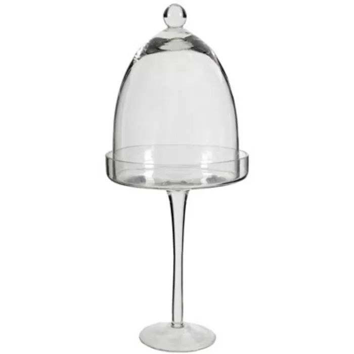 A & B Home 14" Transparent Glass Stand with Cloche Lid Table Top Decoration - Clear | Target