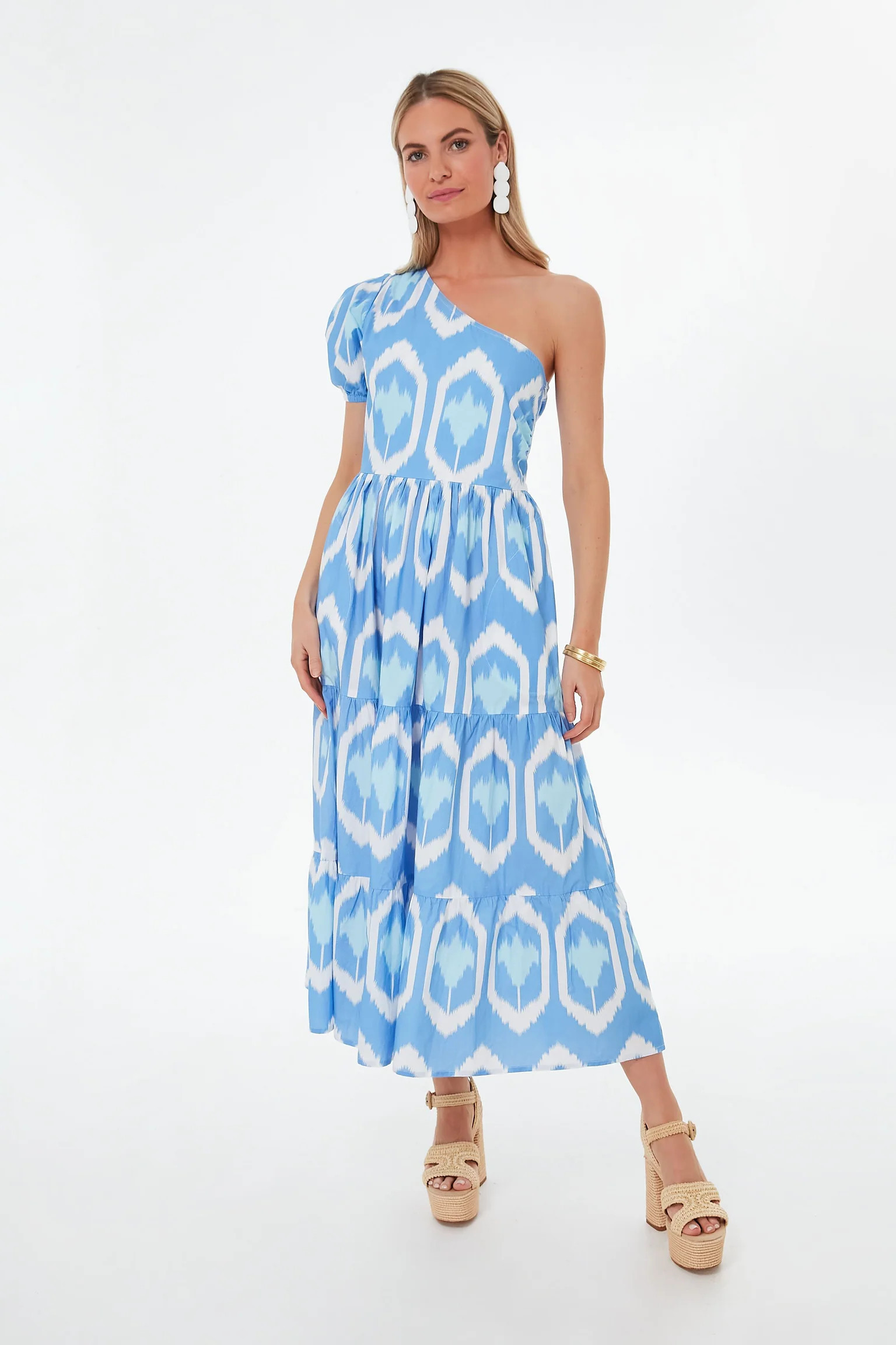 Exclusive Blue Odisha One Shoulder Maxi Dress | Tuckernuck (US)