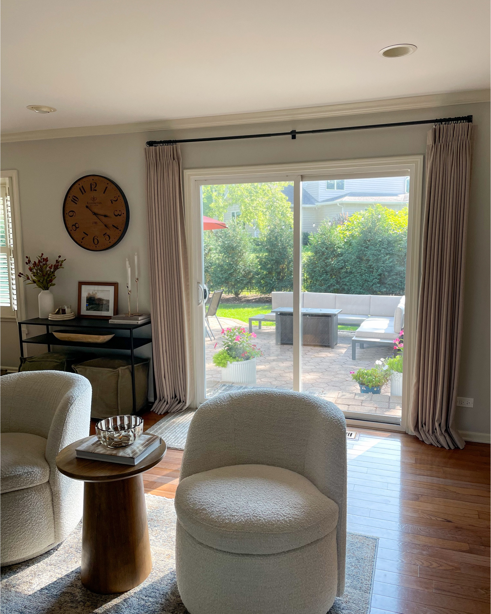 We’ve started to see some signs of spring here in the Midwest! Namely rain 🌧️🙃 but also some *slightly* warmer temps. These linen curtains from @cozyology.curtains add the perfect amount of warmth to our living space, though! (See what I did there? 😏) I wanted them to drape slightly on the ground for an added cozy feel, but they are completely customizable to your space! The linen fabric is high quality and adds the perfect amount of texture and color to give this space some added dimension. 

Curtain Details:
Lena Luxury Linen Curtains in “Soft Pebble”
Double Pinch Pleat (there are more options now!)
Light Filtering with Standard Privacy liner
Memory Training

Comment SHOP for links and use code LISKALIVING15 for an extra 15% off your order!
.
.
.
.
.
custom curtains | budget friendly | luxury curtains | designer inspired | gifted
#gifted #customcurtains #modernorganic #moderntransitional #earthy neutrals

#LTKHome