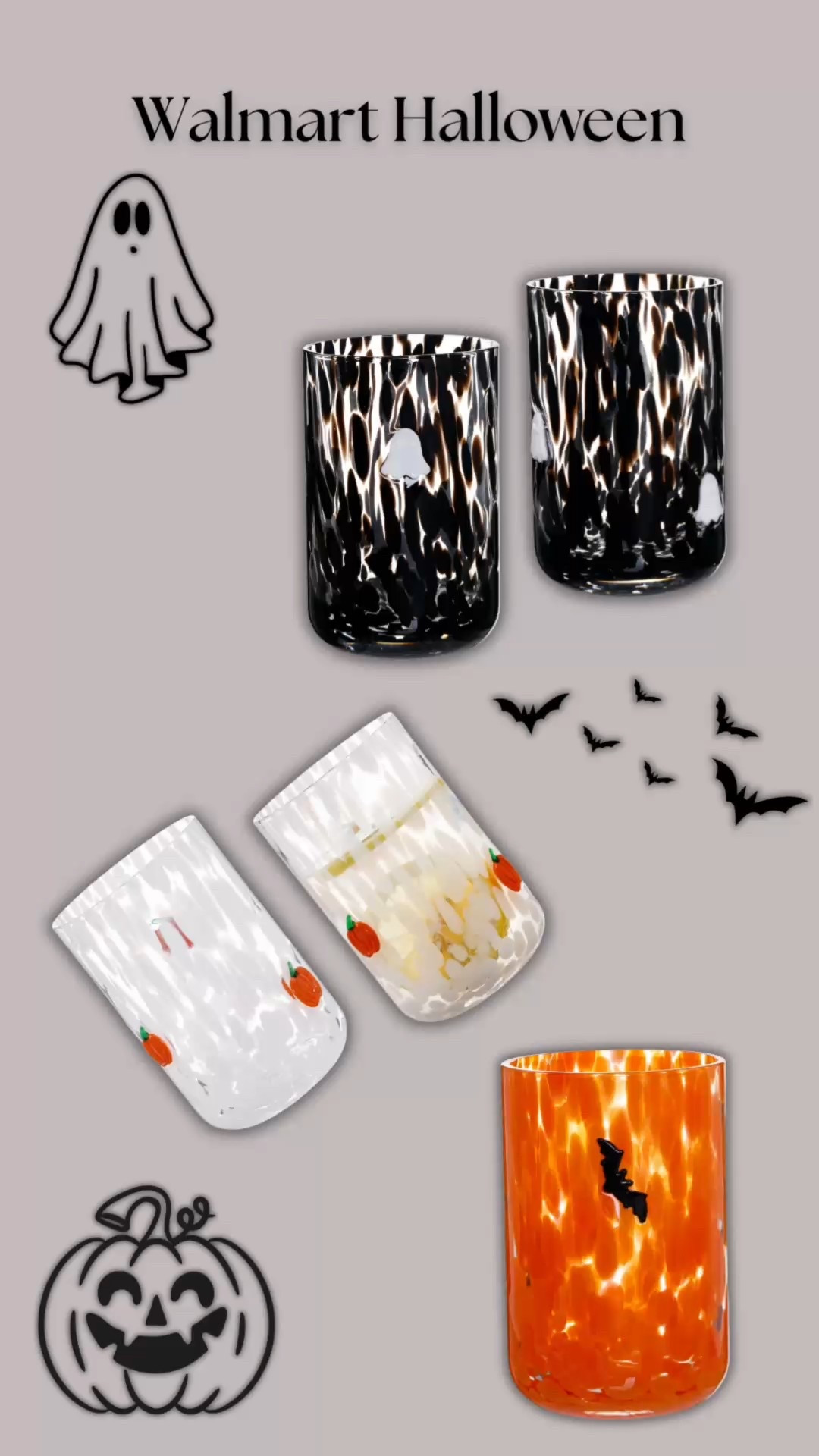 Walmart Halloween Charm Glass 👻🎃🦇

#LTKHome #LTKSeasonal