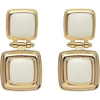 Dangle Drop Earrings for Women Cute Gold Geometric Statement Jewelry | Amazon (US)