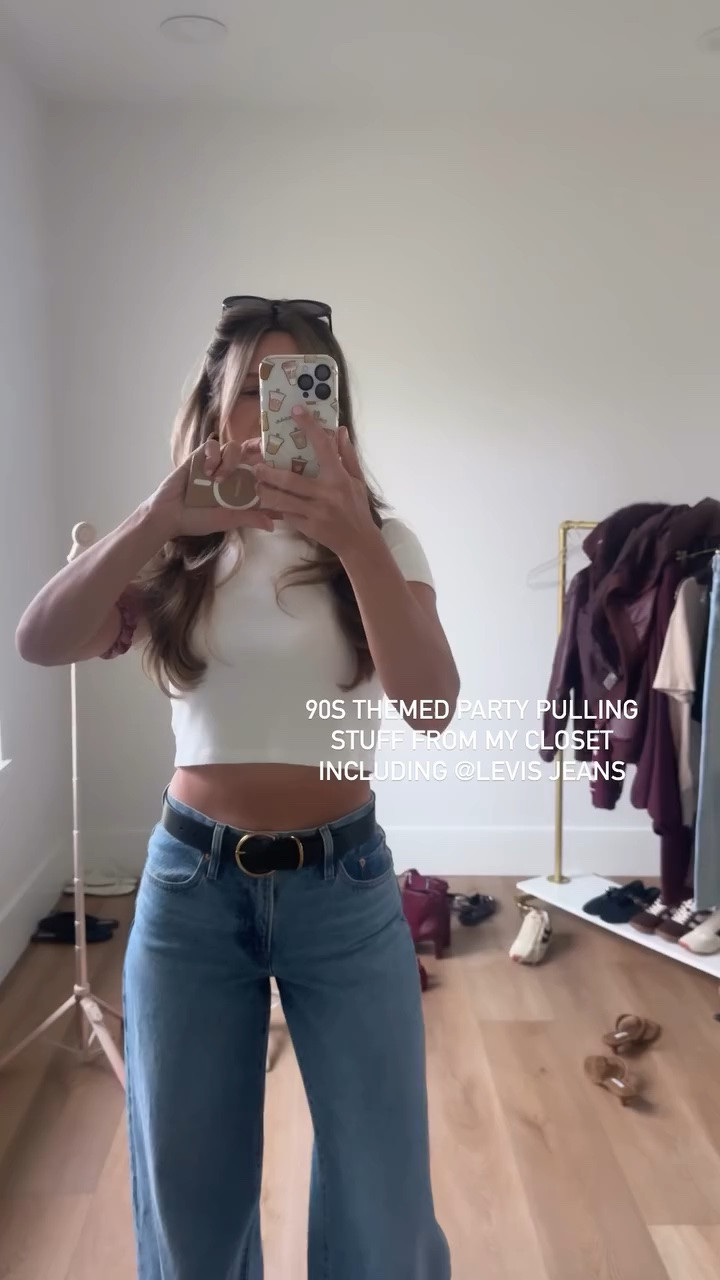 90S THEMED PARTY PULLING STUFF FROM MY CLOSET INCLUDING @LEVIS JEANS