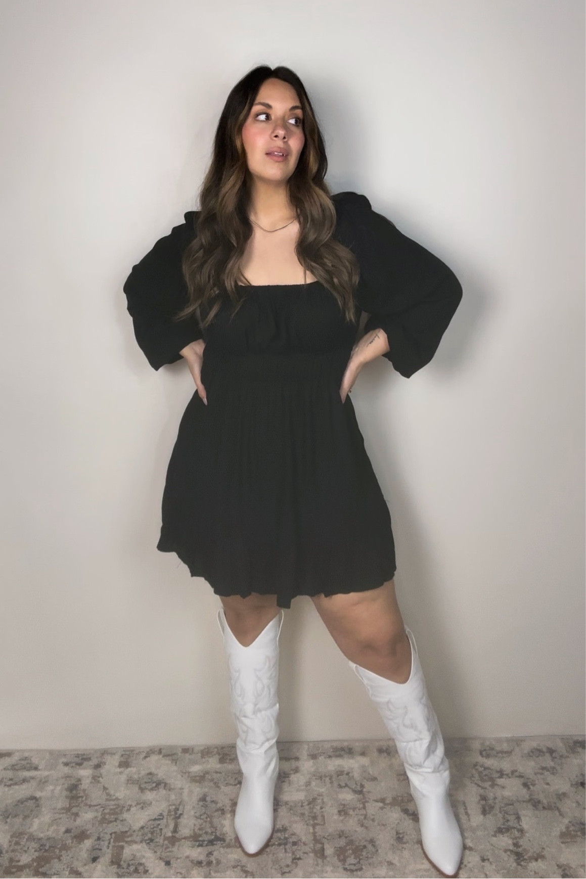 Sassy little date night outfit or festival/concert outfit featuring these super cute white cow girl boots from Amazon! 

I usually wear a size 10 in shoes but sized up to an 11 in these boots & they fit well! 

#LTKFestival #LTKstyletip #LTKcurves