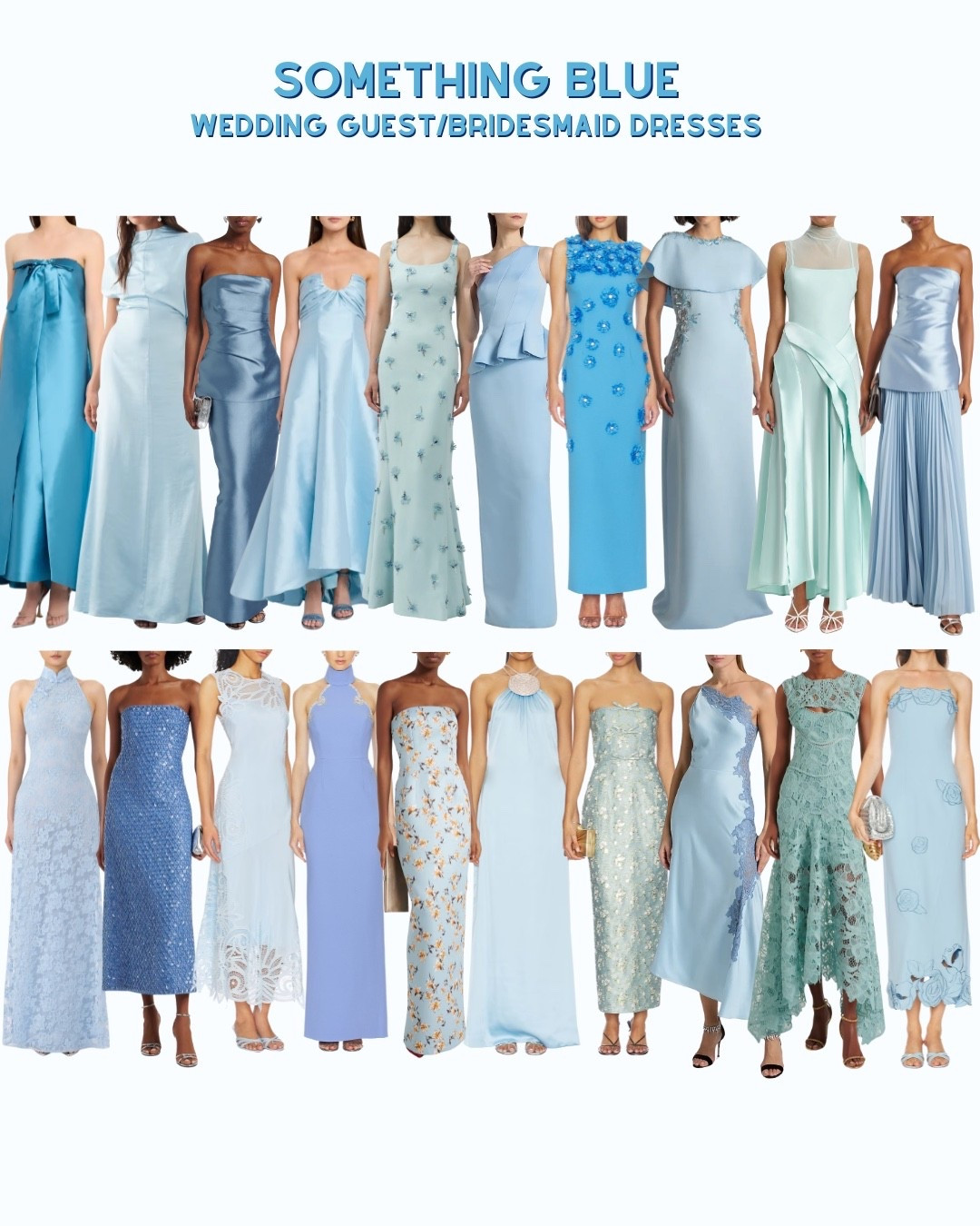 Blue bridesmaid or wedding guest dresses!

#LTKWedding