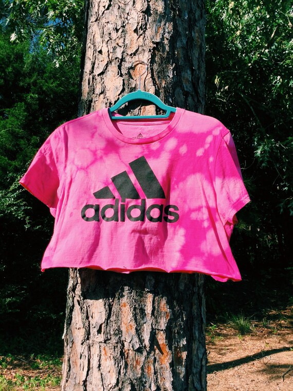 Pink Acid Washed Adidas Cropped Tee Size XL Bleach Dyed T | Etsy | Etsy (US)