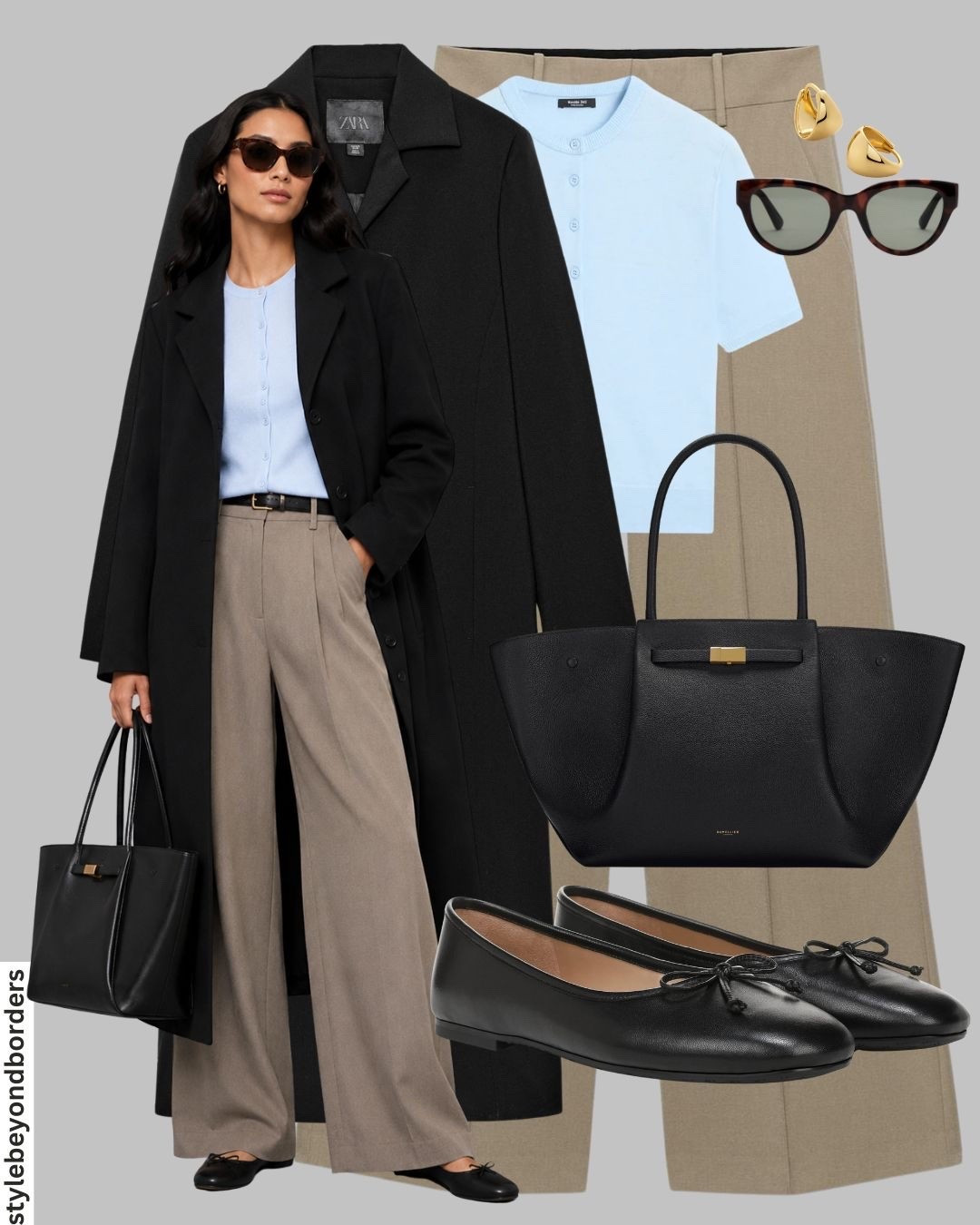 Long coat styling 🖤💫

Tags: black long coat, brown trousers,chic look,khaki trousers, embroidered bag, chic look, workwear look, fall outfit, classy outfit, zara

#LTKautumn #LTKstyletip #LTKworkwear