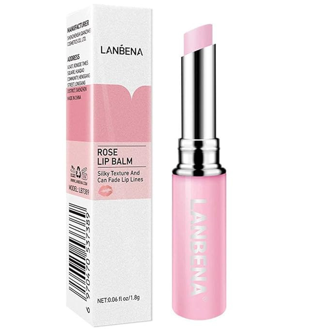 LANBENA Rose Lip Balm Natural Extract Fade Lip Lines Nourishing Lip Skin Repair Relieve Dryness L... | Amazon (US)