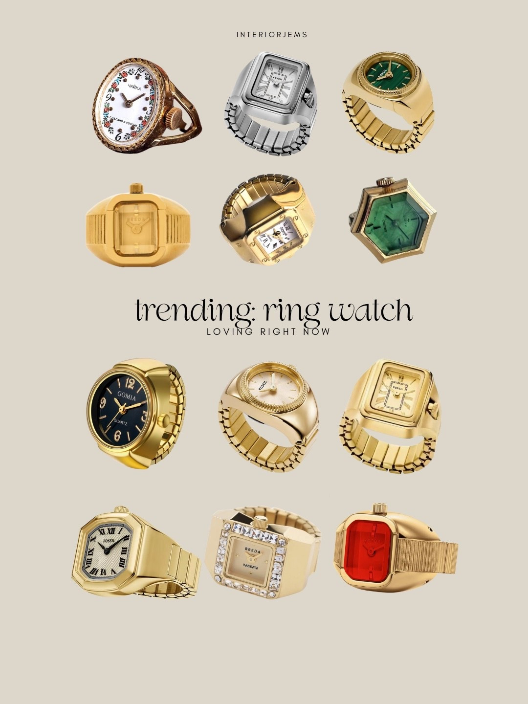 Oh my gosh, I cannot get enough of this trend. I literally want all of these, ring, watch, trending, holiday gift, guide gift for her, mini watches, fossil watch.

#LTKSaleAlert #LTKHoliday #LTKGiftGuide
