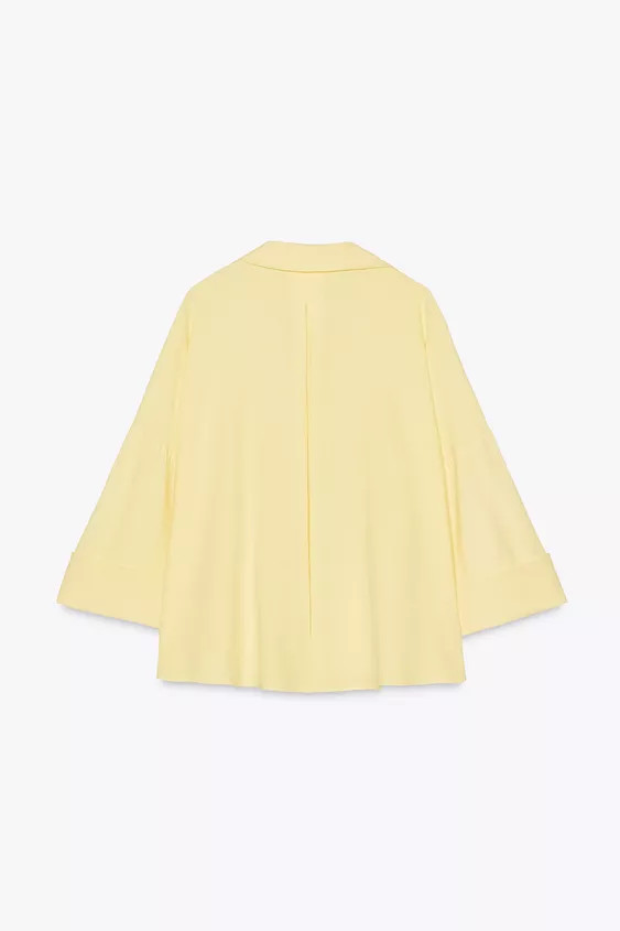 WIDE-SLEEVE LINEN BLEND SHIRT | Zara UK