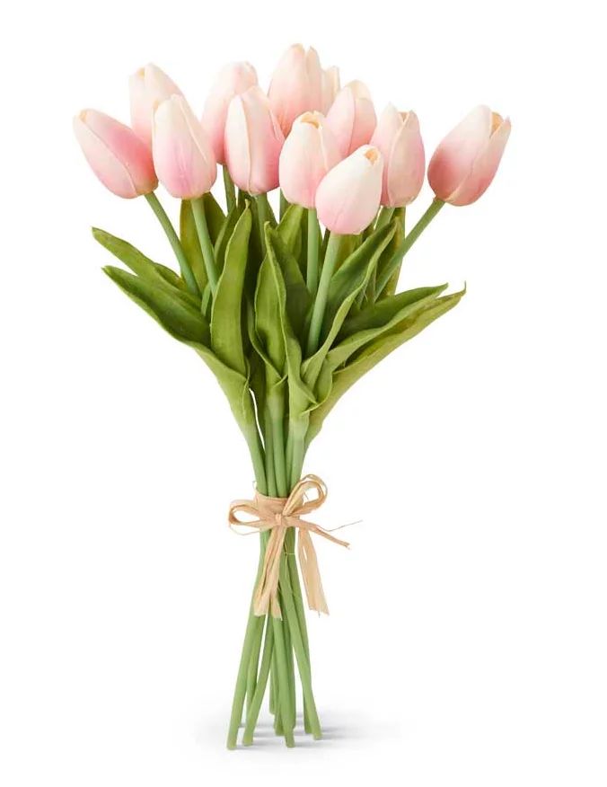 13.5 Inch Pink Real Touch Mini Tulip Bouquet (12 Stems per Bundle)11399B-PK | Walmart (US)