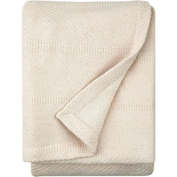 Sticky Toffee Woven Cotton Lightweight Throw Blanket | Warm and Soft Blanket for Couch Sofa and B... | Walmart (US)