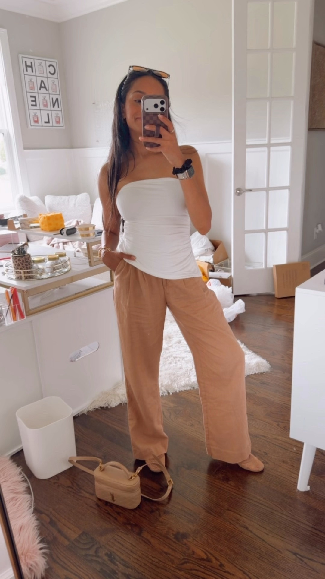 Tailored linen pants
White tube top
Outfit ideas

#LTKootd #LTKSaleAlert #LTKPetite
