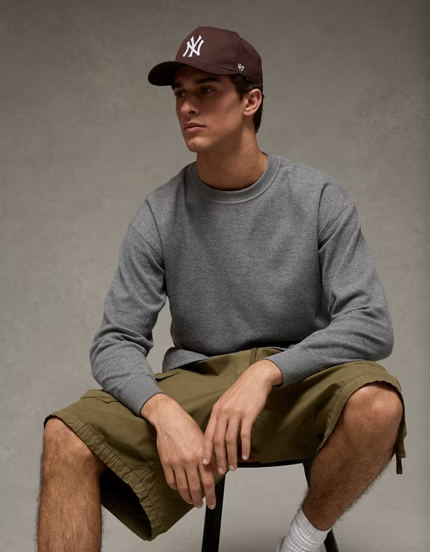 AE Boxy Washed Thermal Shirt | American Eagle Outfitters (US & CA)