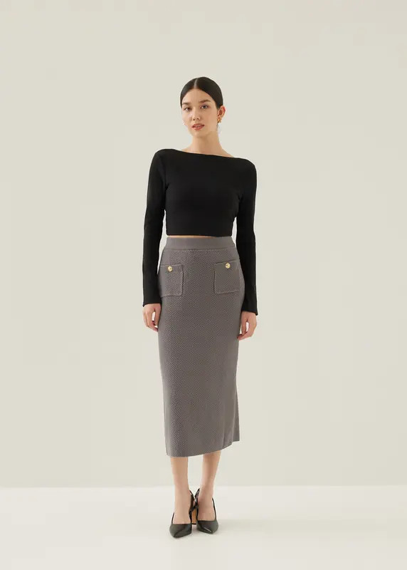Jorden Knit Column Midi Skirt | Love, Bonito USA