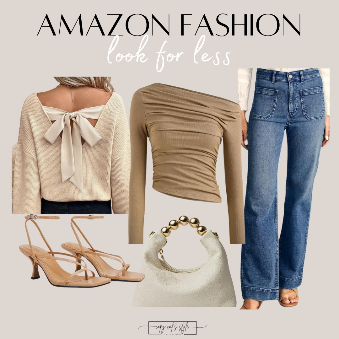 Amazon fashion finds! Amazon look for less. Amazon sweater, jeans, off the shoulder tops, clutch bags. 

#LTKFindsUnder50 #LTKFindsUnder100 #LTKStyleTip