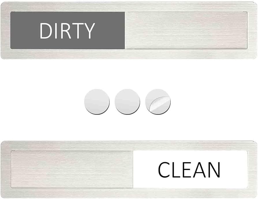 Clean Dirty Stainless Steel Dishwasher Magnet Sign - Kitchen Organizers and Storage - Magnet for ... | Amazon (US)