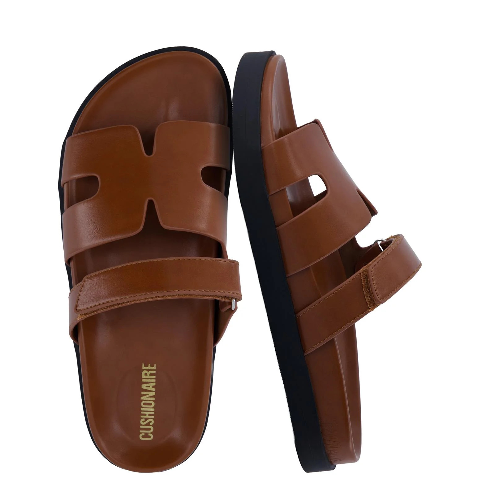 Cushionaire Estate Womens Sandals with Cut-Out Band & Adjustable Strap with Memory Foam, Summer S... | Walmart (US)