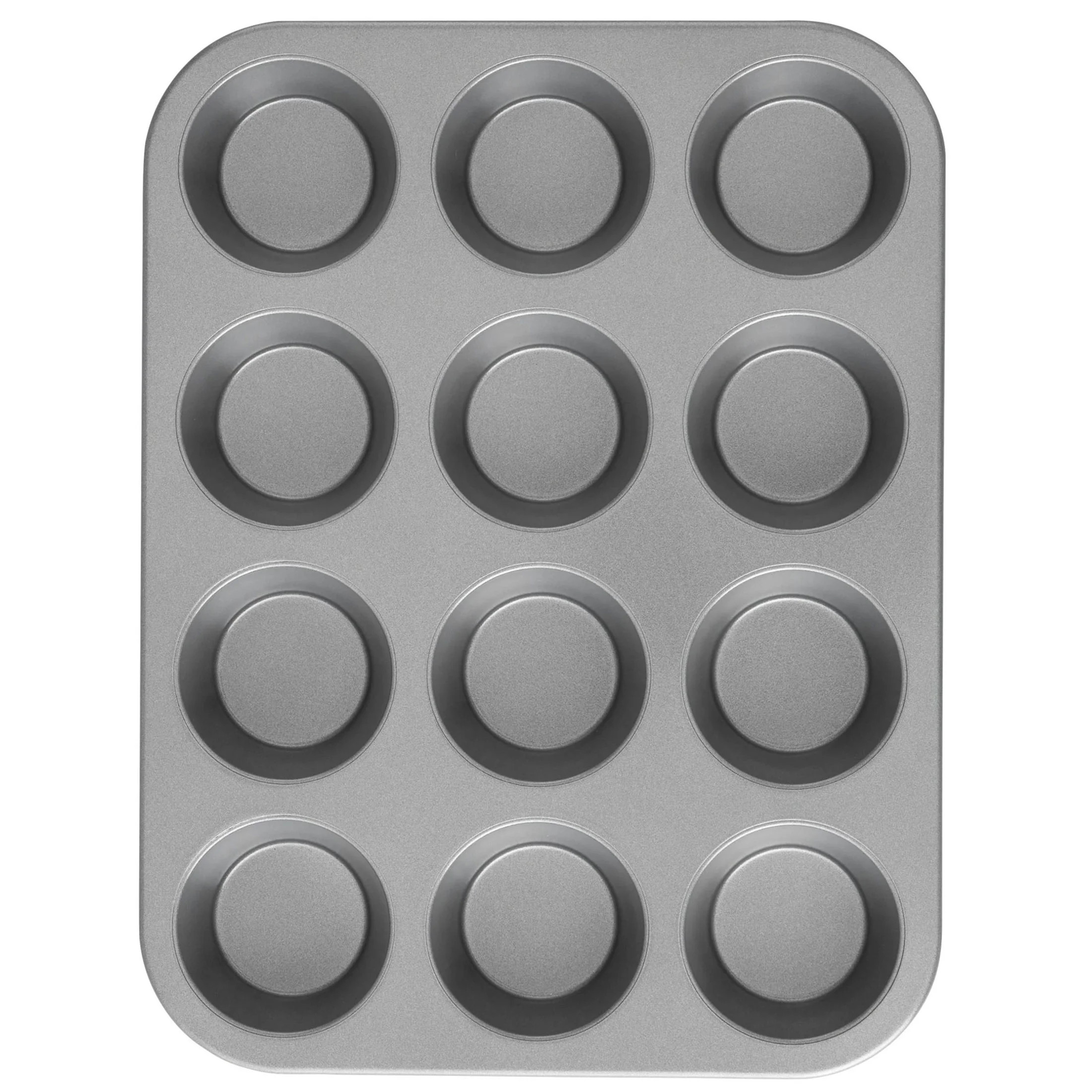 Wilton Bake It Simply Non-Stick 12-Cup Muffin Pan Cupcake Tin 13"x10" | Walmart (US)