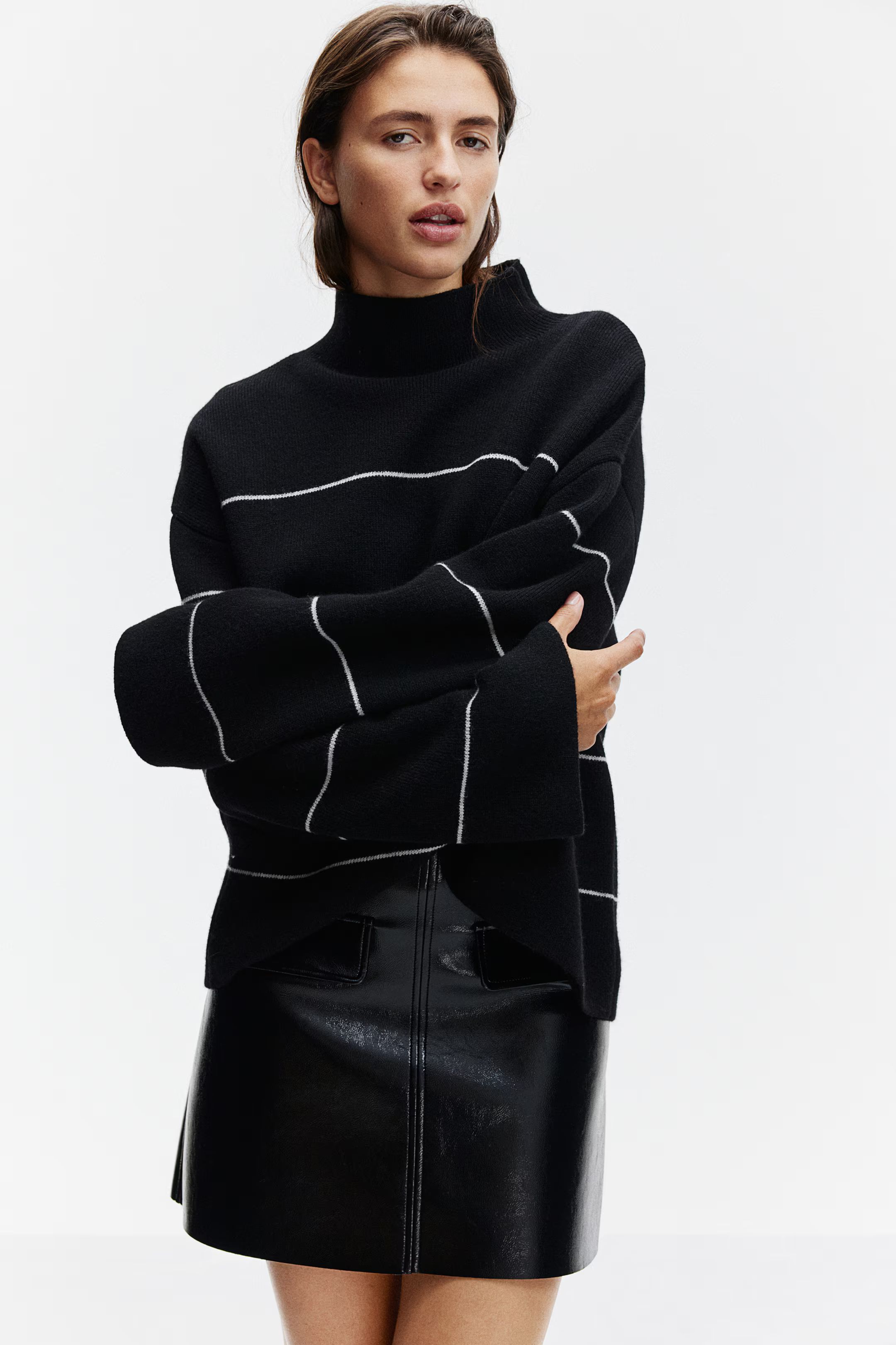 Wool-Blend Mock-Turtleneck Sweater | H&M (US + CA)