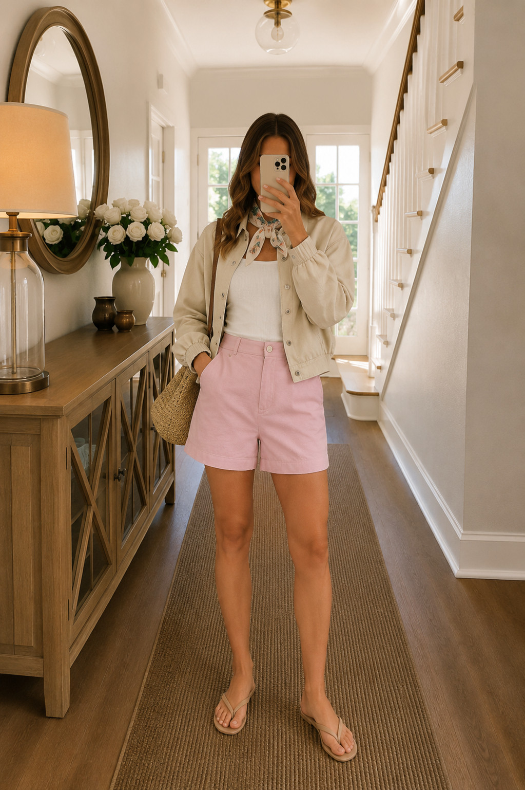 The sweetest summer outfit 🌸💕 Loving this easy combination of pink shorts, a lightweight jacket, and neutral sandals. Perfect for weekend errands, vacation days, casual brunches, and everything in between. These are the kind of pieces you'll reach for all season long! #LoftStyle #LoftSale

#SummerOutfit #CasualSummerStyle #VacationOutfit #PinkShorts #EverydayStyle #AffordableFashion #WeekendStyle #LTKStyle #LTKFinds #SummerFashion 

 #LTKootd #LTKmomlife #LTKSaleAlert
