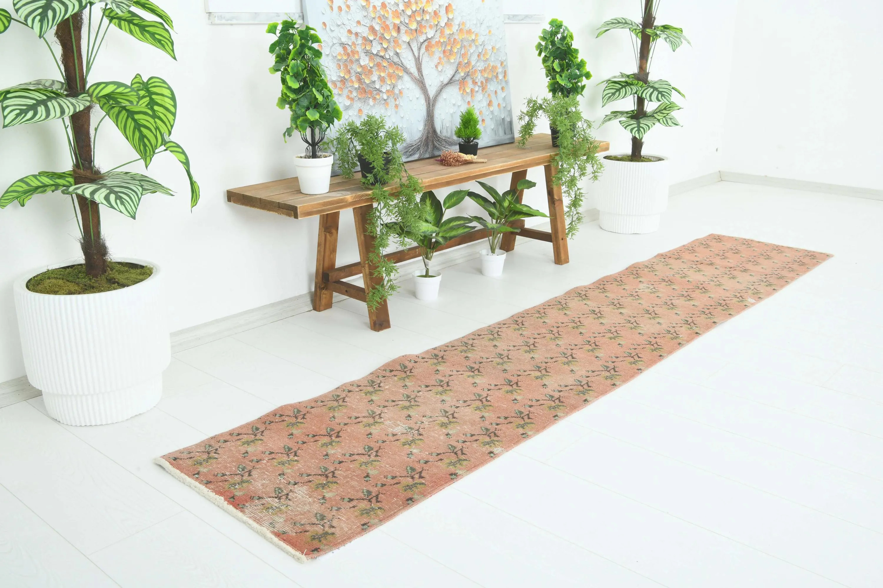 2x9 Vintage Rug, Neutral Turkish Runner, Handmade Oushak Rug Runner 2x9, Anatolian Long Carpet, HandKnotted Gift Rug,Faded Rug,1591 | Etsy (Global)