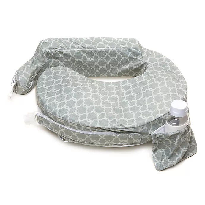 My Brest Friend® Original Nursing Pillow in Flower Key Grey | buybuy BABY