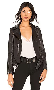 ALLSAINTS Balfern Leather Biker Jacket in Black from Revolve.com | Revolve Clothing (Global)