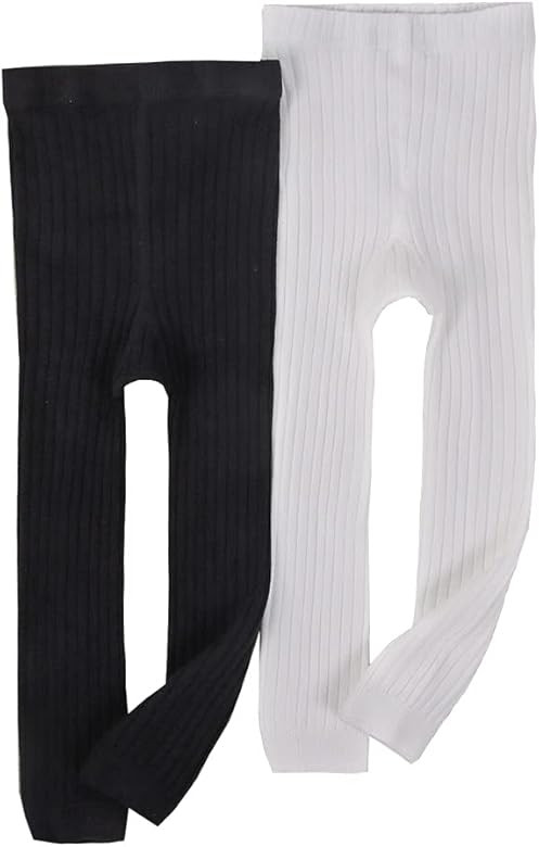 Toddler Baby Basic Ribbed Sweater Leggings Infant Kids Footless Tights Little Girls Dress Bottom ... | Amazon (US)