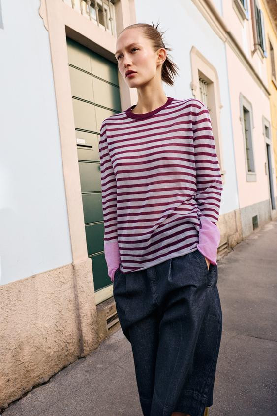 STRIPED KNIT JUMPER | Zara US