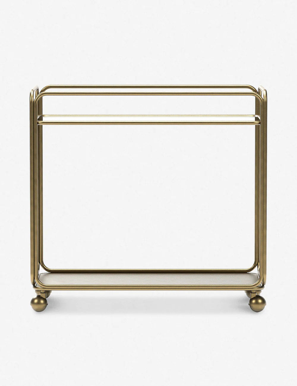 Nathalie Bar Cart, Brass | Lulu and Georgia 