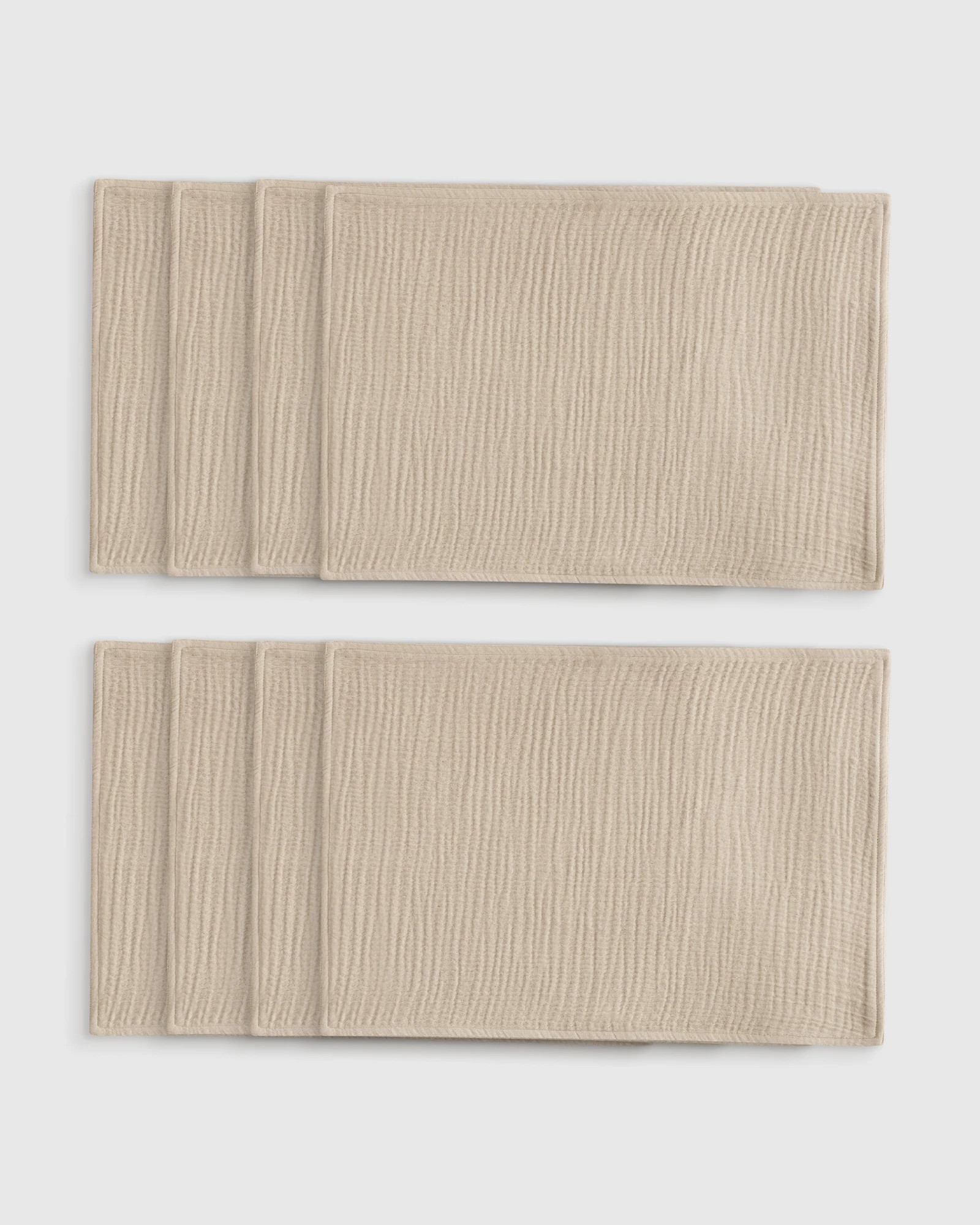 Organic Airy Gauze Placemats (Set of 8) in Dune | Quince