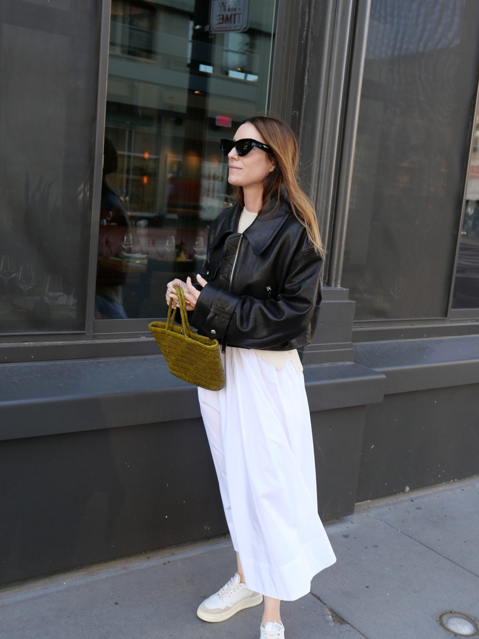 I’ve been craving a longer midi length skirt and found this style that fit all of my criteria! Loving cotton-poplin styles