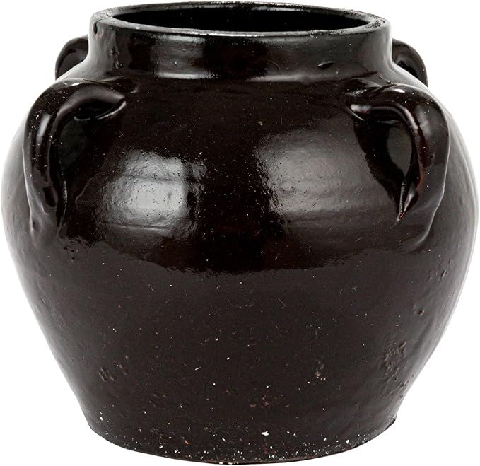 Creative Co-Op Found Decorative Clay Jar, Espresso | Amazon (US)