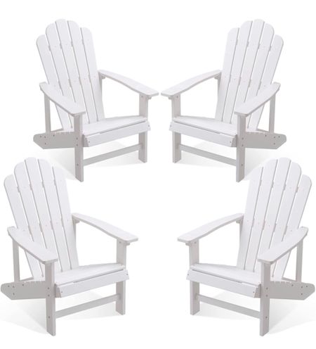 White polywood Adirondack chairs 

#LTKstyletip #LTKfamily #LTKhome