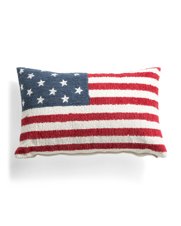 14x22 Corded Embroidered American Flag Pillow | TJ Maxx
