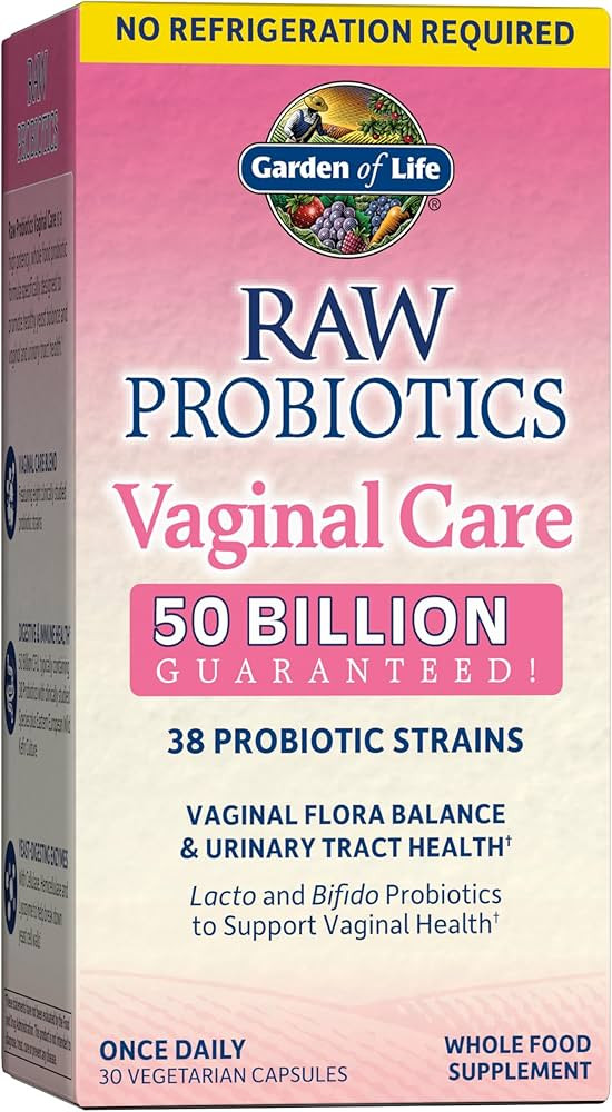 Garden of Life RAW Probiotics Vaginal Care Shelf Stable - 50 Billion CFU Guaranteed Through Expir... | Amazon (US)