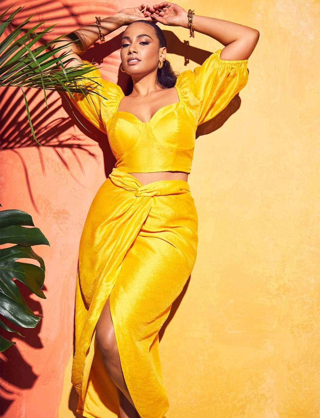 Melissa Mercedes x ELOQUII Tie Waist Maxi Skirt | Women's Plus Size Skirts | ELOQUII | Eloquii