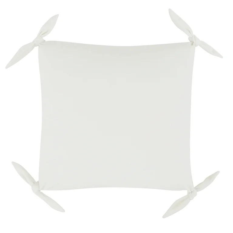 My Texas House Phillipa Solid Dutch Velvet Decorative Pillow Cover, 20" x 20", Ivory - Walmart.co... | Walmart (US)