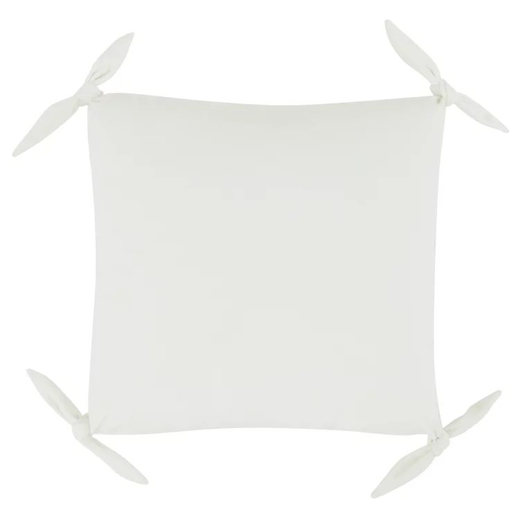 My Texas House Phillipa Solid Dutch Velvet Decorative Pillow Cover, 20" x 20", Ivory - Walmart.co... | Walmart (US)