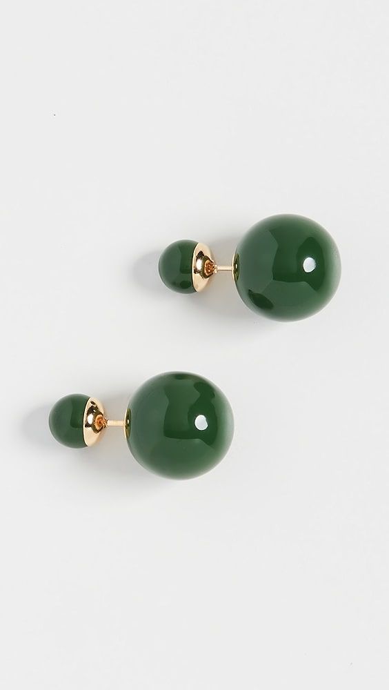 SHASHI Verde Double Ball Earrings | Shopbop | Shopbop