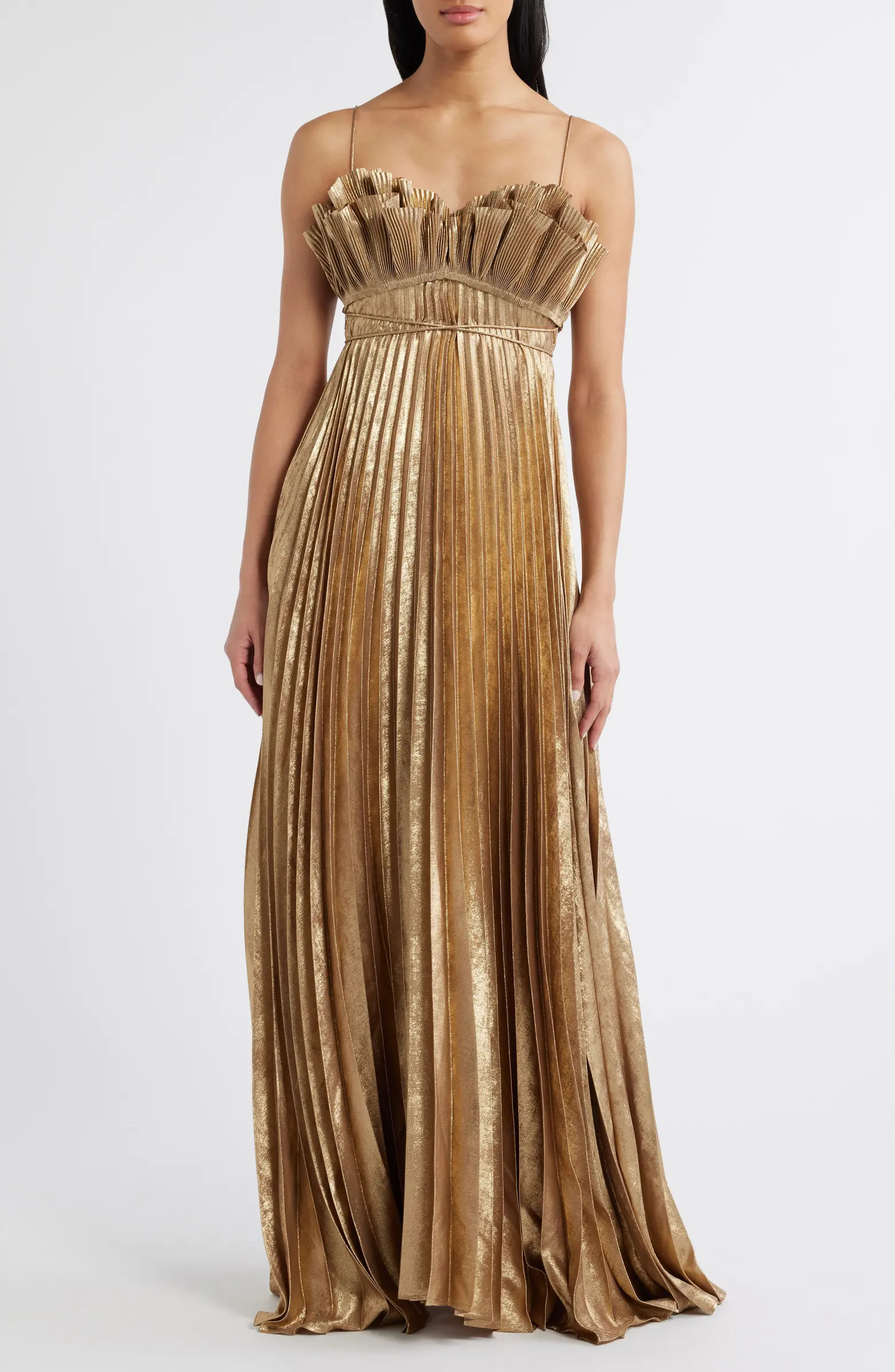 Sanna Pleated Sleeveless Gown | Nordstrom