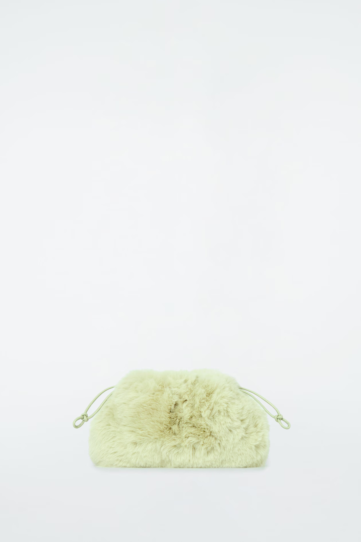 CAVATELLI MINI CLUTCH BAG - FAUX FUR - PALE GREEN | COS US | COS (US)