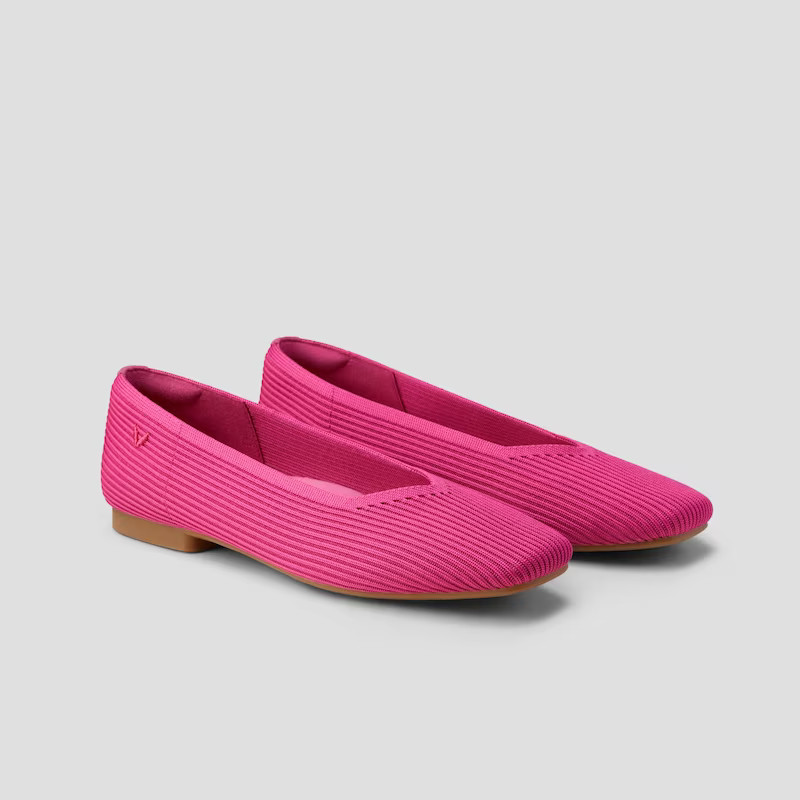 Square-Toe V-Cut Flats(Margot 2.0) | VIVAIA