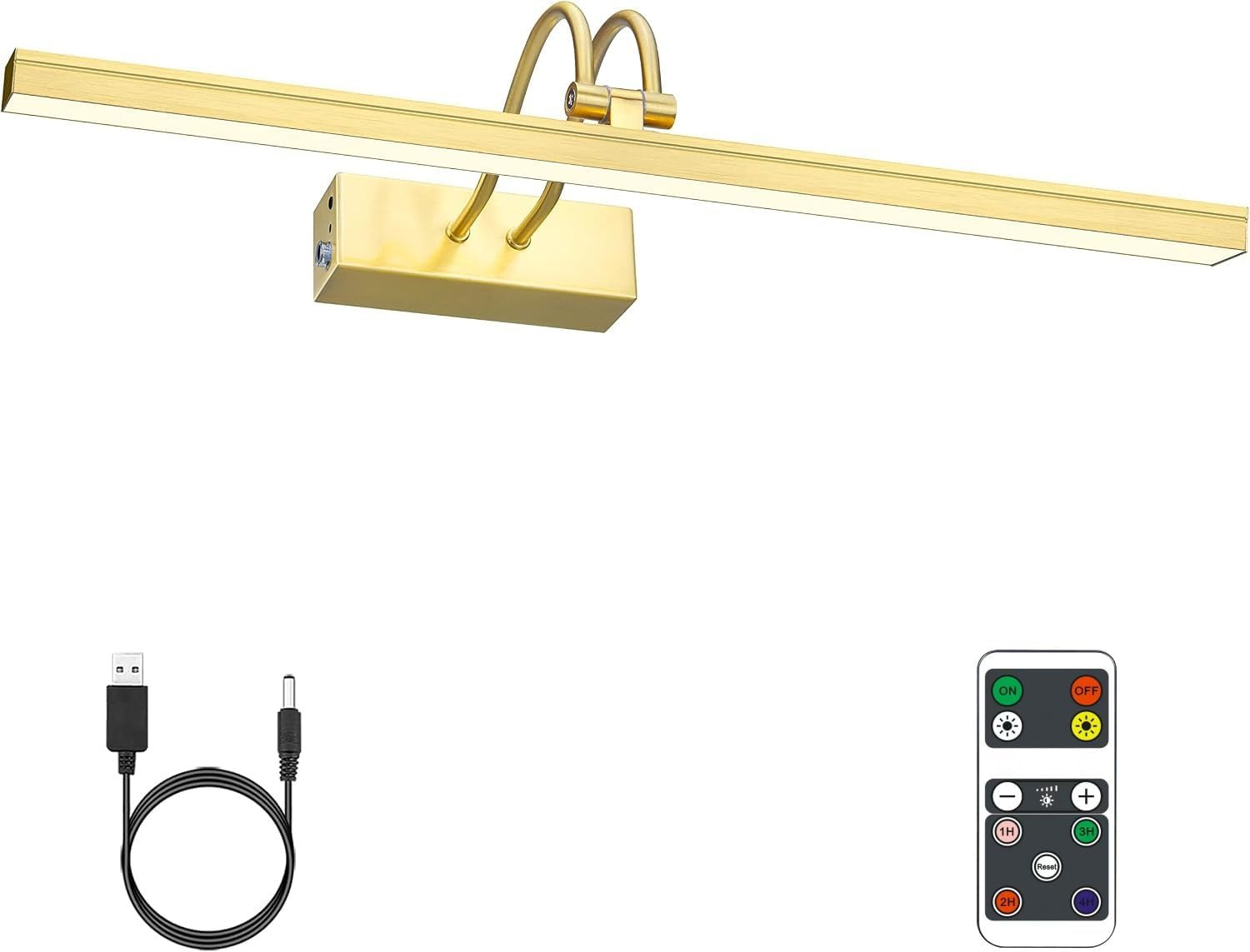 Wireless Picture Light Rechargeable, 16", Brass | Amazon (US)