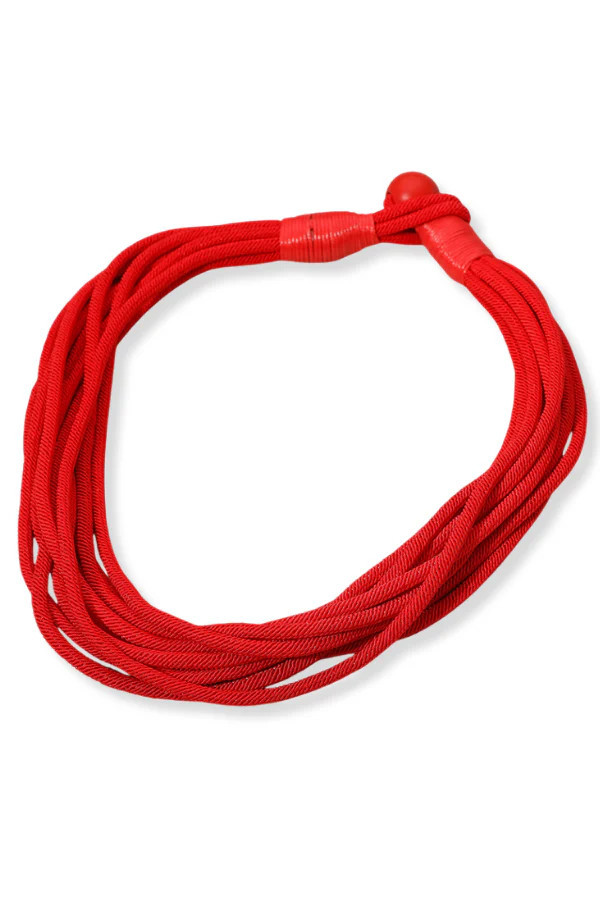 Hard Work Red Bold Cord Necklace | The Willow Tree