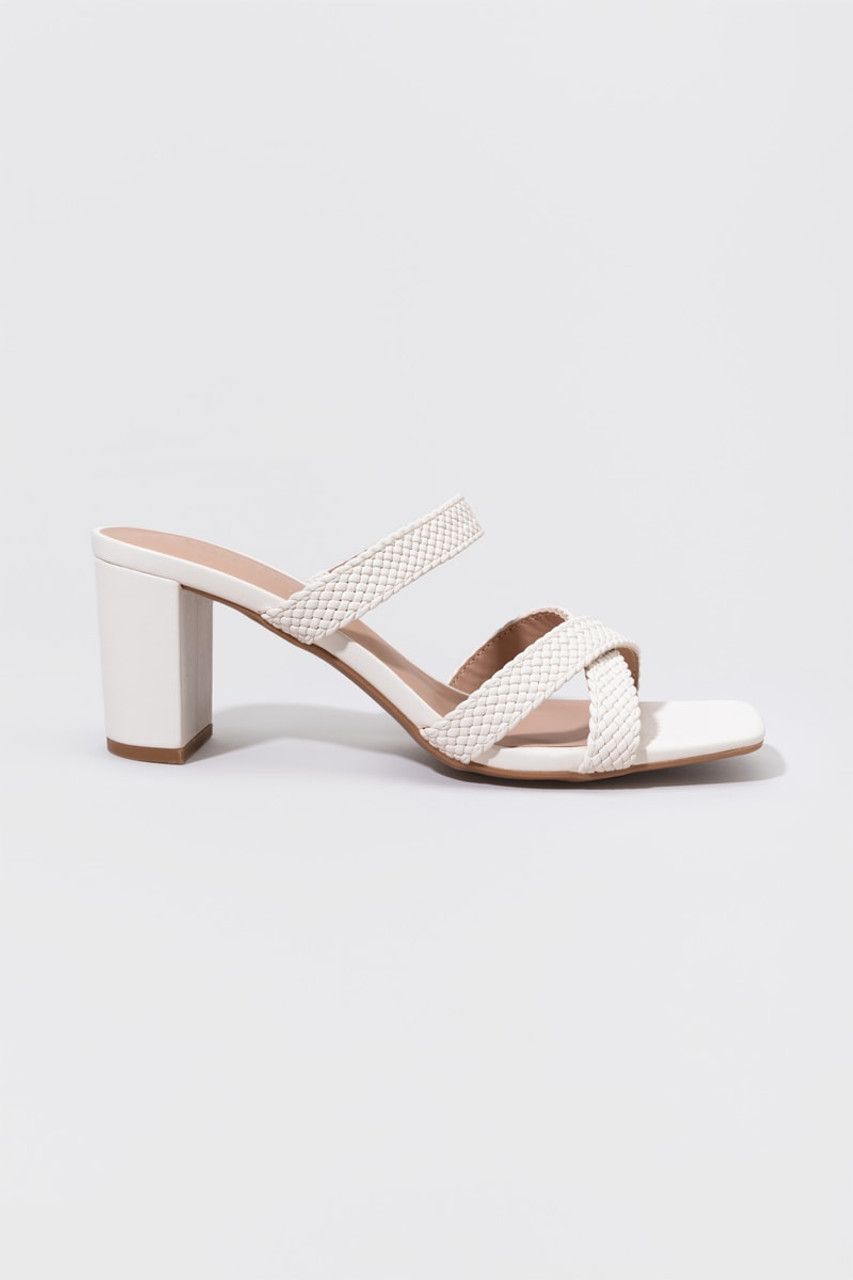 Kensie Kate Braided Cross Weave Heels | Francesca's