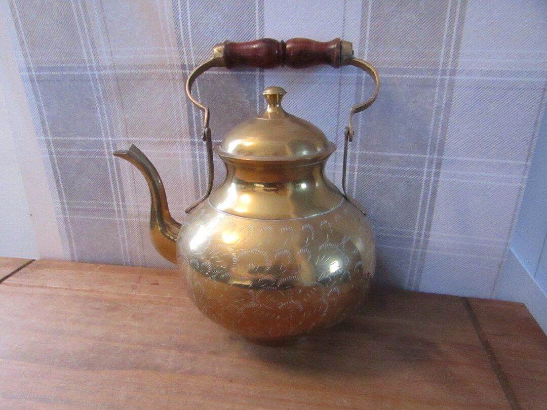 Large Brass Kettle - Brass Pot - Water boiler - Brass Ornamental kettle | Etsy (UK)